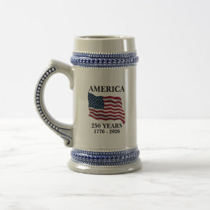 Amerika 250 Jahre Flagge Bierglas