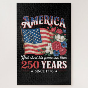 Amerika 250 Jahre Flagge Floral