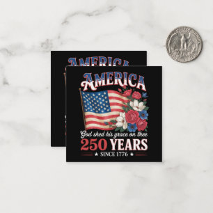 Amerika 250 Jahre Flagge Floral Mitteilungskarte