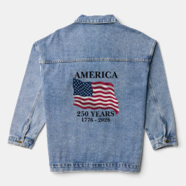 Amerika 250 Jahre Flagge Jeansjacke
