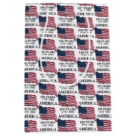 Amerika 250 Jahre Flagge Mittlere Geschenktüte