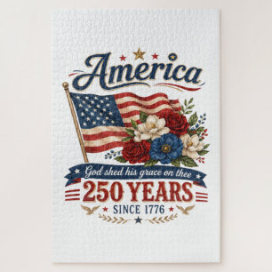 Amerika 250 Jahre Florale Flagge