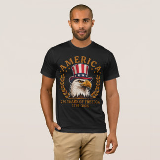 Amerika 250 Jahre Freiheit 1776-2026 Patriotisch  T-Shirt