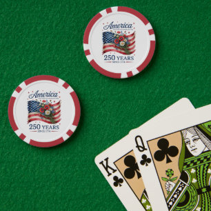 Amerika 250 Jahre Freiheit 1776 2026 Pokerchips
