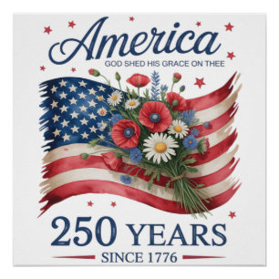 Amerika 250 Jahre Freiheit 1776 2026 Poster