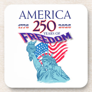 AMERIKA 250 JAHRE FREIHEIT STATUE DER FREIHEIT GETRÄNKEUNTERSETZER