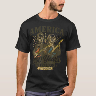 Amerika 250 Jahre Freiheit - Washington Lincoln T-Shirt