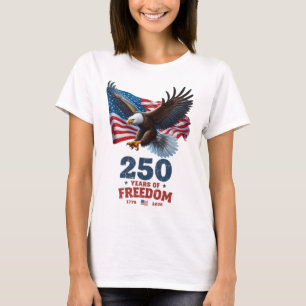 Amerika 250 Jahre Freiheit Weißkopfseeadler USA-Fl T-Shirt