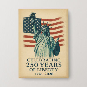 Amerika 250 Jahre Freiheits-Patriotische Feier Button