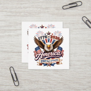 Amerika 250 Jahre Freiheitsadler Quadratische Visitenkarte