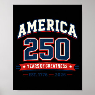 Amerika 250 Jahre Größe Poster