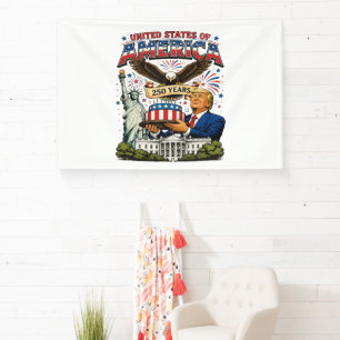 Amerika 250 Jahre Patriotische Adler-Feier Banner