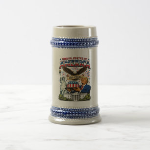 Amerika 250 Jahre Patriotische Adler-Feier Bierglas