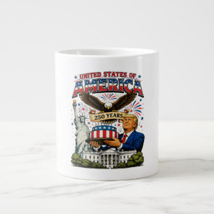 Amerika 250 Jahre Patriotische Adler-Feier Jumbo-Tasse