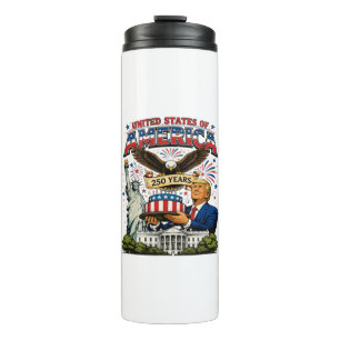 Amerika 250 Jahre Patriotische Adler-Feier Thermosbecher