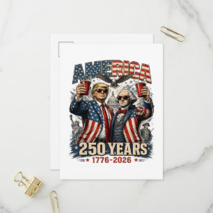 Amerika 250 Jahre patriotische Feier Einladungspostkarte