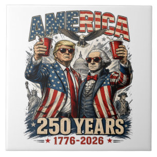 Amerika 250 Jahre patriotische Feier Fliese