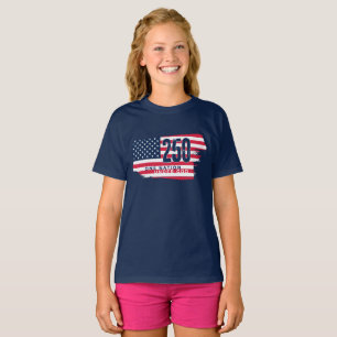 Amerika 250 Jahre Retro-Flagge 250. Jahrestag T-Shirt