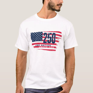 Amerika 250 Jahre Retro-Flagge 250. Jahrestag T-Shirt