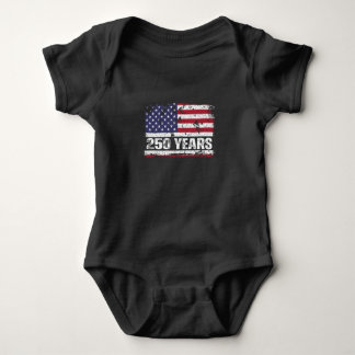 Amerika 250 Jahre Retro-Flagge 250. Jubiläum Baby Strampler