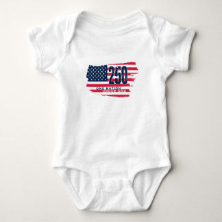 Amerika 250 Jahre Retro-Flagge 250. Jubiläum Baby Strampler