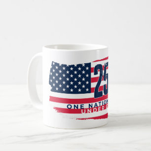 Amerika 250 Jahre Retro-Flagge 250. Jubiläum Kaffeetasse