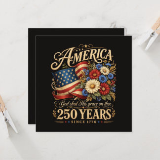Amerika 250 Jahre seit 1776 Florales Patriotisches