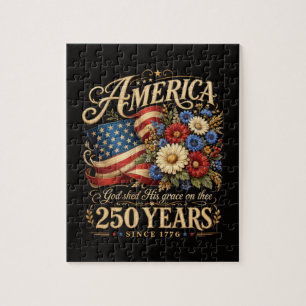 Amerika 250 Jahre seit 1776 Florales Patriotisches