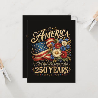 Amerika 250 Jahre seit 1776 Florales Patriotisches Einladung