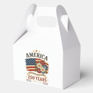 Amerika 250 Jahre seit 1776 Patriotische Blumenfla Geschenkschachtel