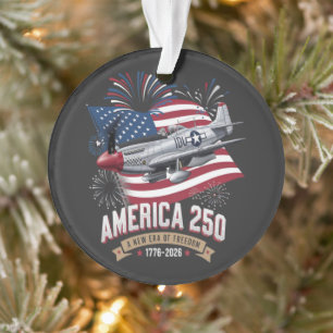 Amerika 250-Jahres-Jubiläumsflugzeug Ornament
