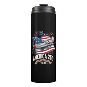 Amerika 250-Jahres-Jubiläumsflugzeug Thermosbecher