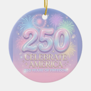 Amerika 250. Jubiläum – 1776–2026 Keramik Ornament