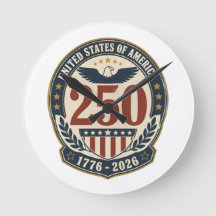 Amerika 250. Jubiläum 1776-2026 Wanduhr