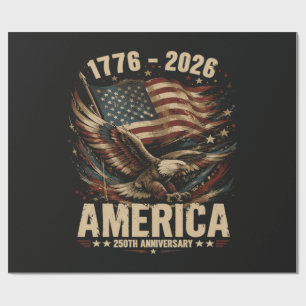 Amerika 250. Jubiläum Adler Patriotisch Geschenkpapier