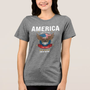 Amerika 250. Jubiläum Adler Rot Weiß Blau Tri-Blend Shirt