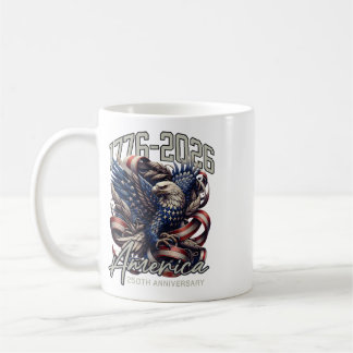 Amerika 250. Jubiläum Adler US-Flagge 4. Juli 2 Kaffeetasse