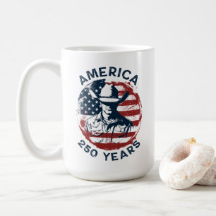 Amerika 250. Jubiläum Cowboy 1776-2026 Kaffeetasse