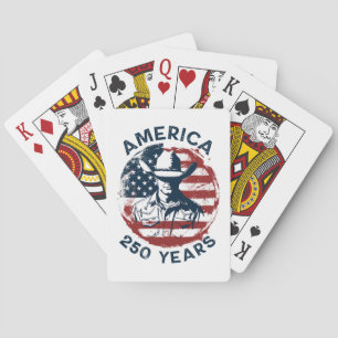 Amerika 250. Jubiläum Cowboy 1776-2026 Spielkarten