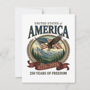 Amerika 250. Jubiläum Feiertagskarte