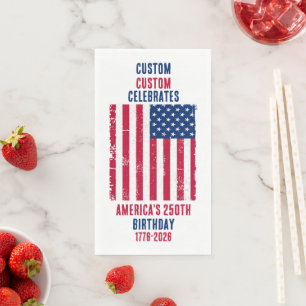Amerika 250. Jubiläum, individuell USA Serviette