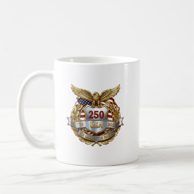 Amerika 250. Jubiläum Kaffeetasse (Links)