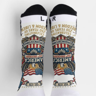 Amerika 250. Jubiläum Patriotisch 1776 Freiheit Socken