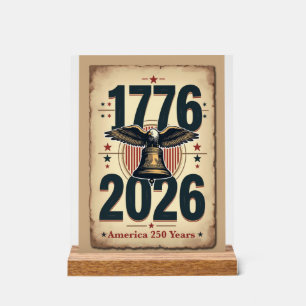 Amerika 250. Jubiläum Patriotische Historische Acrylschild