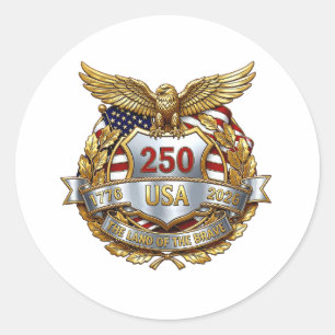 Amerika 250. Jubiläum Runder Aufkleber