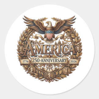 AMERIKA 250. JUBILÄUM RUNDER AUFKLEBER
