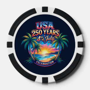Amerika 250. Jubiläum USA Palm Beach Pokerchips