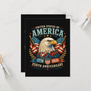 Amerika 250. Jubiläumsfeier Adler Einladung