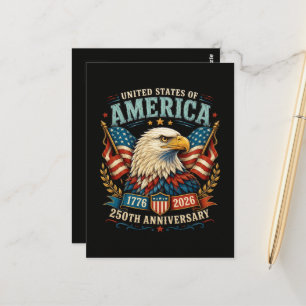 Amerika 250. Jubiläumsfeier Adler Postkarte