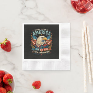 Amerika 250. Jubiläumsfeier Adler Serviette